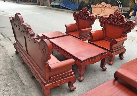 bàn ghế hoàng gia gỗ gõ đỏ