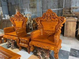 bàn ghế hoàng gia gỗ gõ đỏ cao cấp