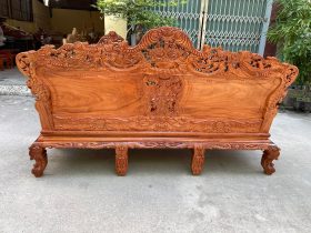 bàn ghế hoàng gia 6 món gỗ hương đá