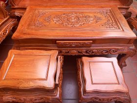 bàn ghế hoàng gia gỗ hương đá