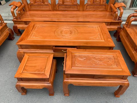 bàn ghế tần công gỗ gõ đỏ