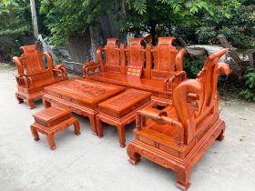 bàn ghế tần thủy hoàng gỗ hương đá cao cấp