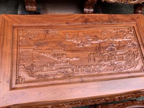 bàn lớn bộ hoàng gia vách trơn gỗ hương