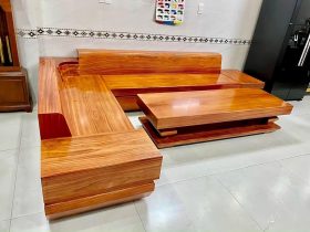 sofa nguyên khối gỗ gõ đỏ