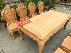 bàn ăn 8 ghế gỗ gõ đỏ