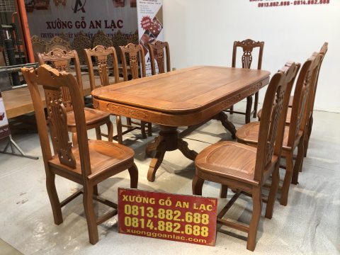 bàn ghế ăn gỗ gõ đỏ