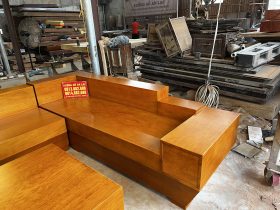 sofa gỗ gõ đỏ đóng hộp