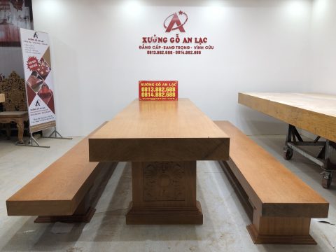 bàn ghế k3 nguyên khối gỗ gõ đỏ
