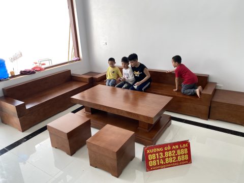 Sofa gỗ gõ đỏ cao cấp