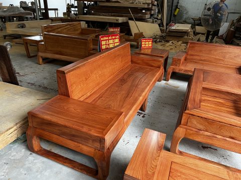 bàn ghế sofa gỗ hương đá