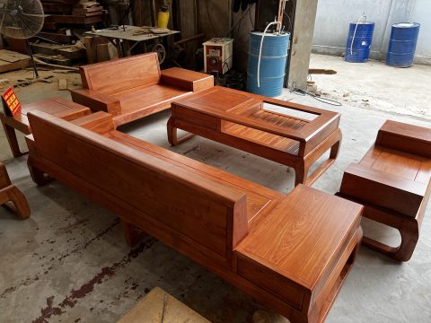 bàn ghế sofa gỗ hương đá cao cấp