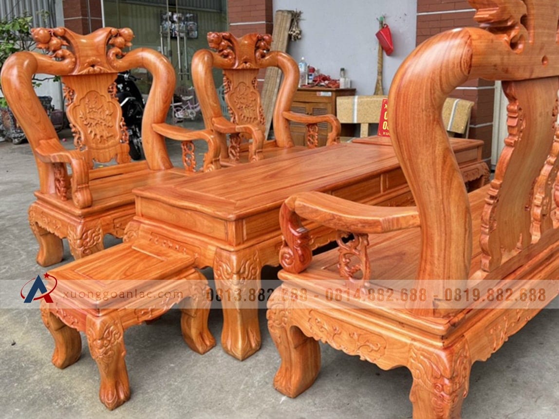 bàn ghế gỗ gõ đỏ cao cấp