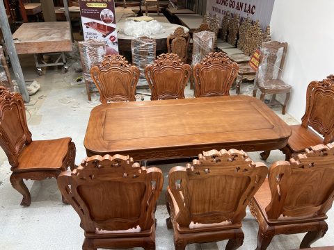 bàn ghế ăn gỗ hương đá cao cấp