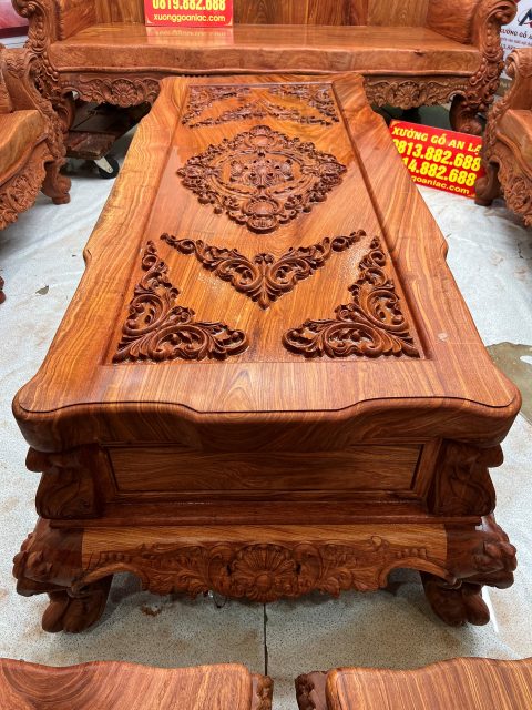 Bàn ghế hoàng gia nguyên khối gỗ hương đá hàng mỹ nghệ thủ công