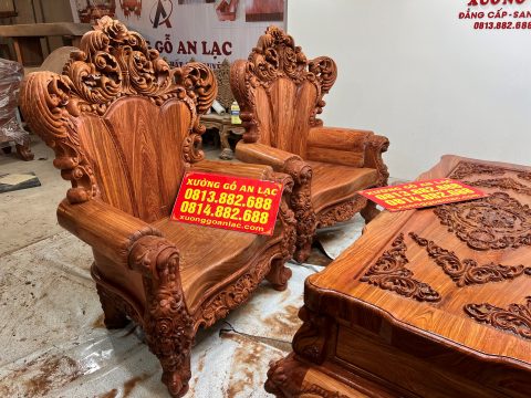 bộ bàn ghế hoàng gia gỗ hương đá đẳng cấp
