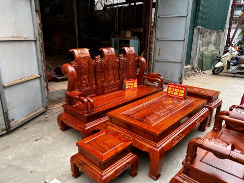 bàn ghế tần thủy hoàng gỗ hương đẹp