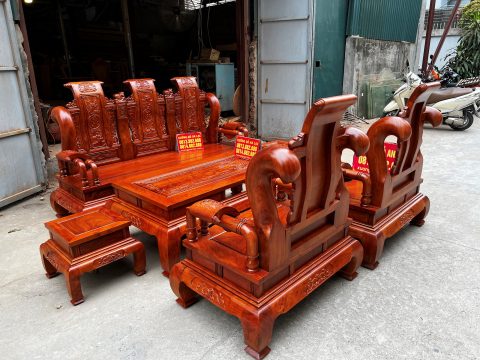bộ bàn ghế gỗ hương đá cao cấp mẫu tần thủy hoàng