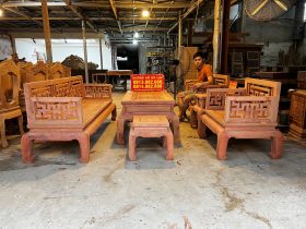 bàn ghế chữ vạn gỗ hương đá