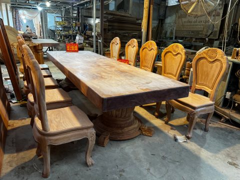 bàn ghế ăn gỗ gõ đỏ cao cấp