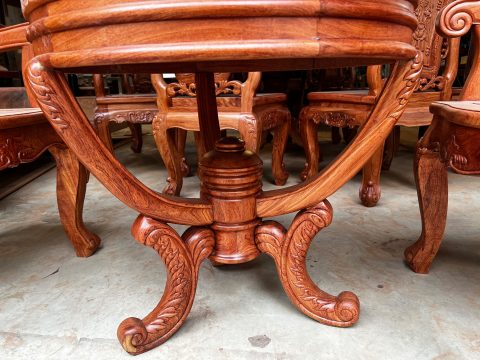 bàn trà phòng ngủ gỗ hương đá mẫu louis hoàng gia