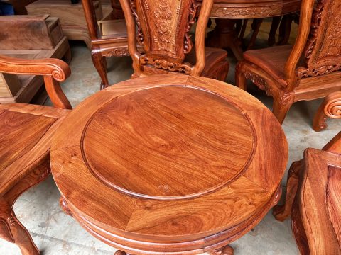 bàn trà phòng ngủ gỗ hương đá nam phi cao cấp