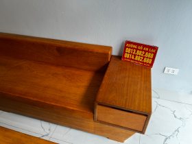 sofa gỗ gõ đỏ mẫu chữ L nguyên khối