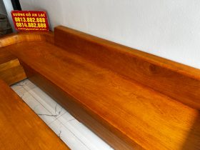 sofa gỗ gõ đỏ mẫu chữ L nguyên khối đẳng cấp