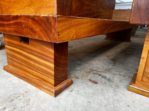 bàn ghế sofa gỗ gõ đỏ nguyên khối cao cấp