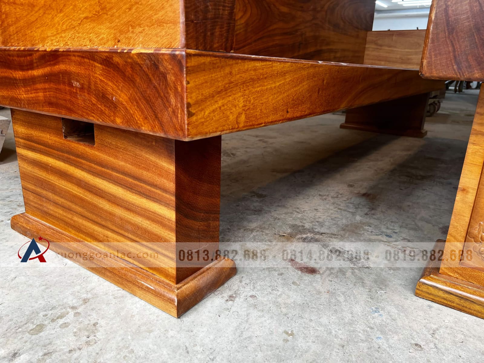 bàn ghế sofa gỗ gõ đỏ nguyên khối cao cấp