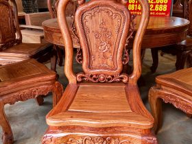 ghế ăn mẫu hồng hạt đục hai mặt gỗ hương đá cao cấp