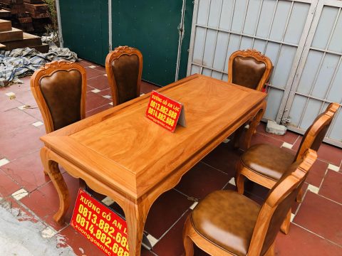 bàn ăn louis gỗ gõ đỏ đẹp nhất 2022