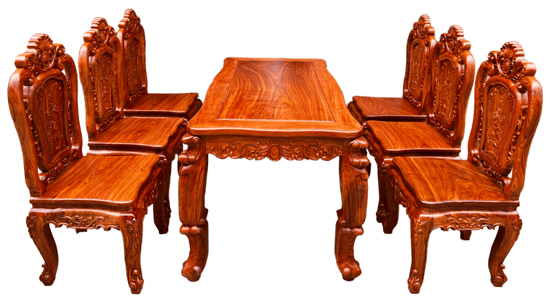 Mẫu bàn ghế ăn gỗ tự nhiên đẹp