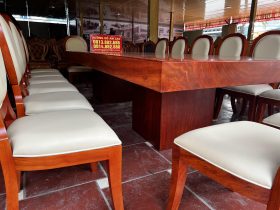 Bộ bàn ghế ăn gỗ gõ đỏ sang trọng đẳng cấp