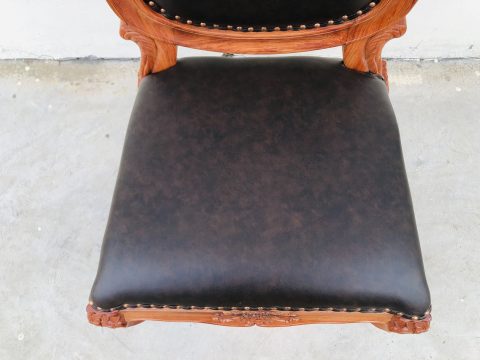 mẫu ghế ăn bọc da cao cấp gỗ hương đá