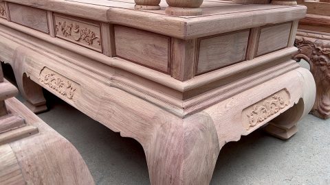 bàn ghé phòng khách gỗ hương đá mẫu tần công cao cấp