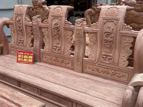 ghế tần thủy hoàng cao cấp gỗ hương đá hàng khuôn 5 ván 2