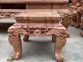 bàn ghế minh quóc nghê 10 món gỗ hương đá tự nhiên cao cấp