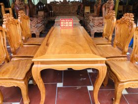 bàn ăn gỗ gõ đỏ cao cấp