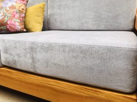 sofa gỗ gõ đỏ đệm da cao cấp