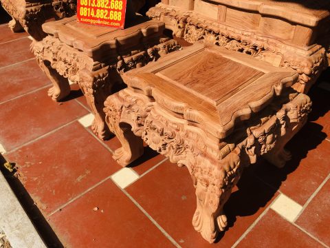 bàn ghế minh quốc nghê gỗ hương đá siêu vip