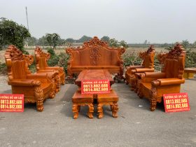 bàn ghế louis hoàng gia gỗ gõ đỏ