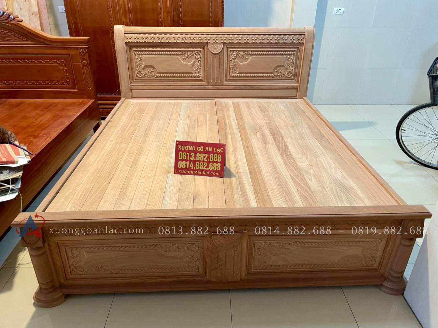 giường ngủ gỗ lát hàng tuyển