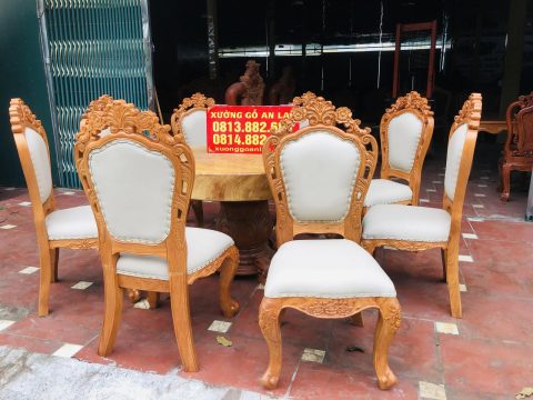 bàn ghế ăn phong cách hoàng gia