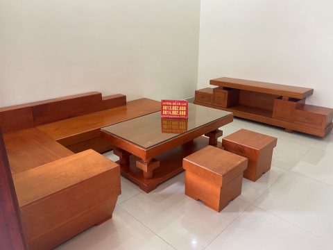 sofa gỗ nguyên khối đắt đỏ
