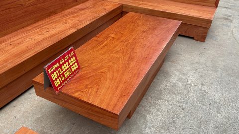 mặt bàn gỗ hương đá để trơn