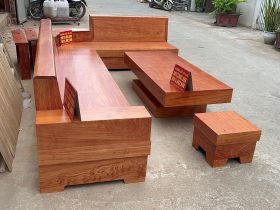 mẫu sofa gỗ góc chữ L