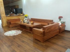 mẫu sofa gỗ hương đá cao cấp