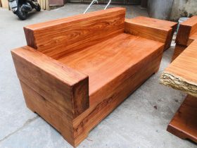 ghế đơn nguyên khối gỗ hương đá
