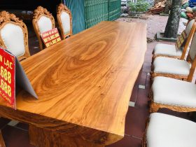 bàn ăn nguyên khối gỗ cẩm