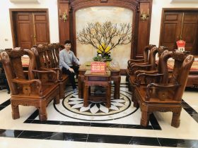 bàn ghế quốc triện gỗ hương Việt